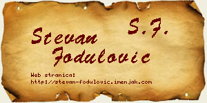 Stevan Fodulović vizit kartica